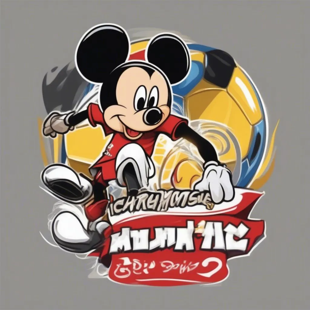 Logo giải đấu Mickey Mouse Cup, biểu tượng giải đấu bóng đá trẻ em