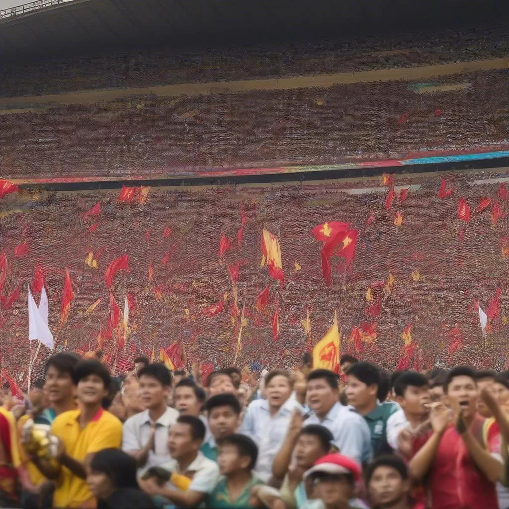 Không khí cuồng nhiệt tại sân vận động Myanmar Cup