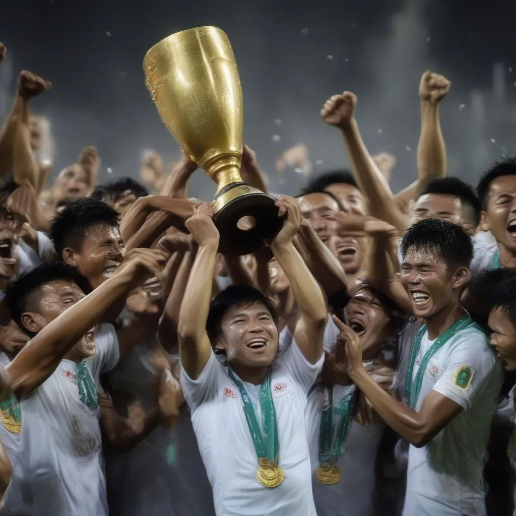 Niềm vui chiến thắng của các đội bóng Myanmar Cup