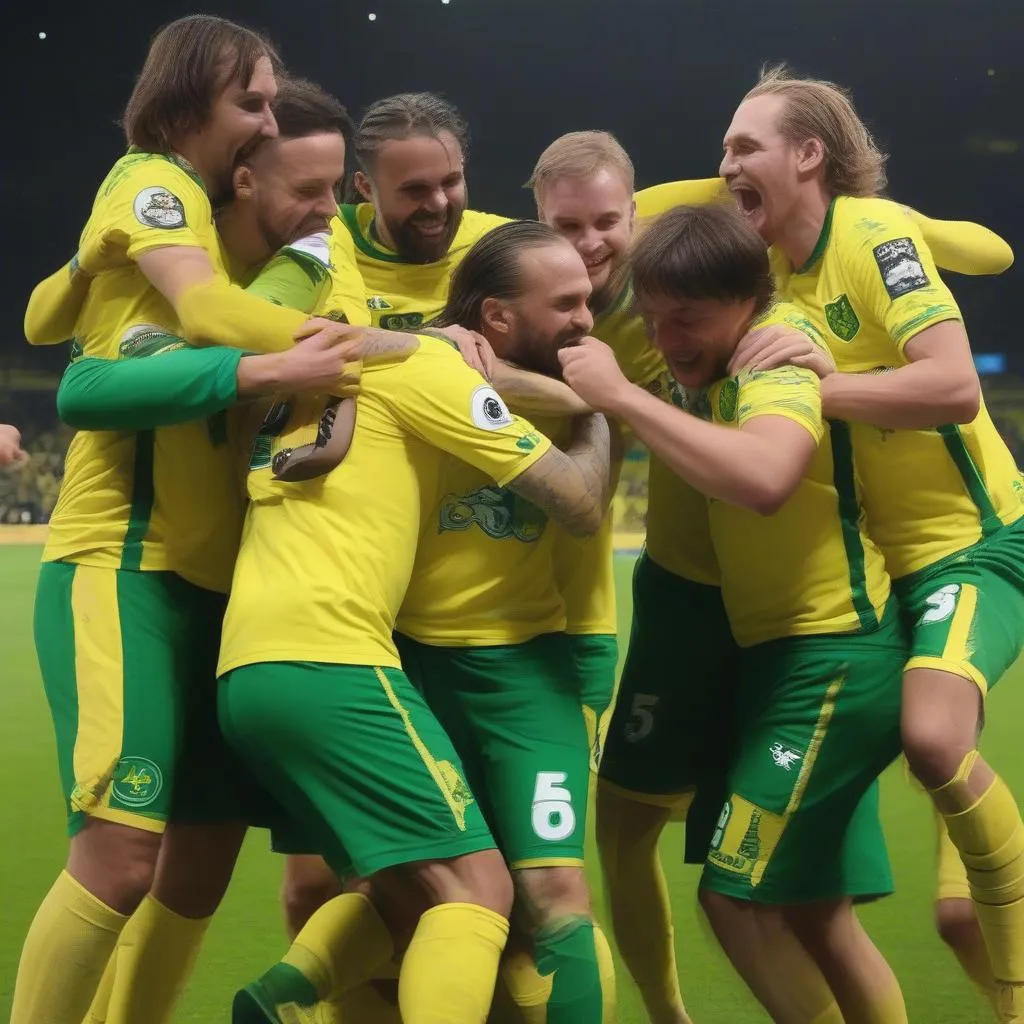 Norwich City thăng hạng Ngoại hạng Anh 2018 2019