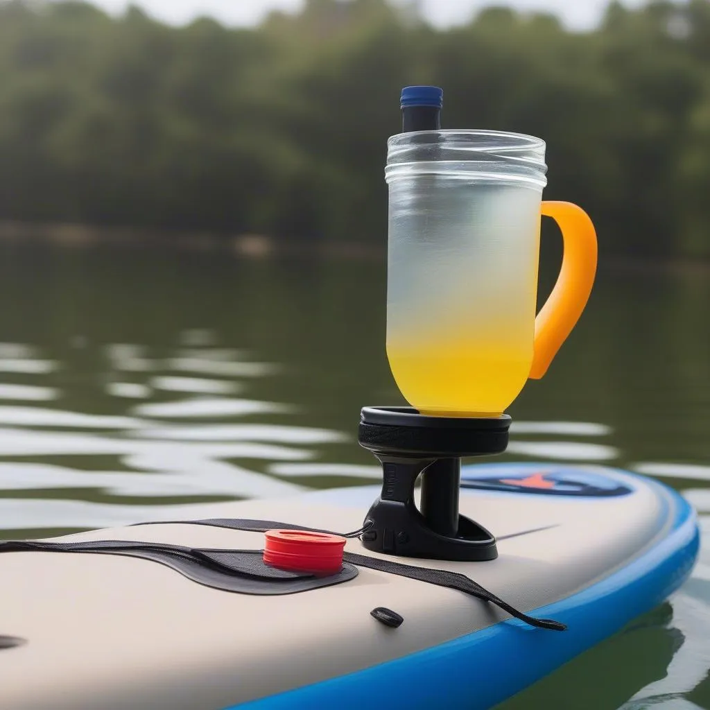 Paddle board cup holder gắn vào cần điều khiển