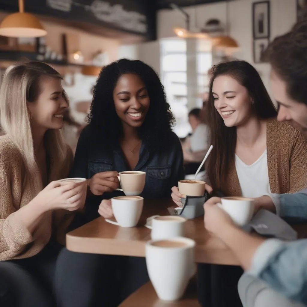 People enjoying G cup coffee