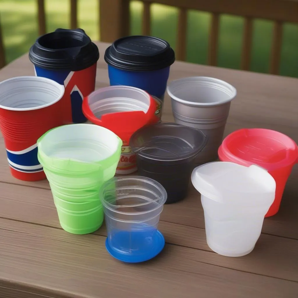 Plastic cup holder giúp bạn dễ dàng giữ ly nước, ly bia, hay thậm chí là cả lon nước ngọt, tránh tình trạng bị đổ khi di chuyển hoặc cổ vũ nhiệt tình.