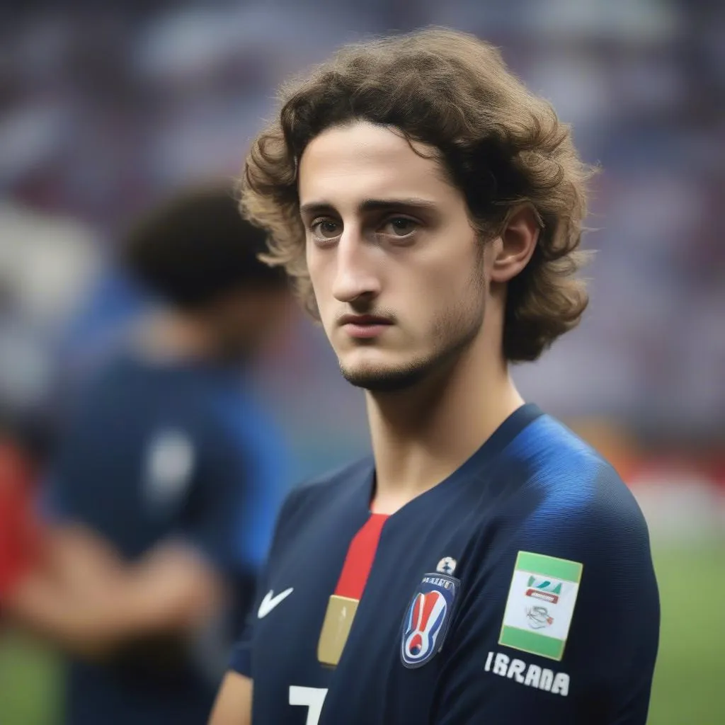 Adrien Rabiot, a young French midfielder, at the 2018 World Cup