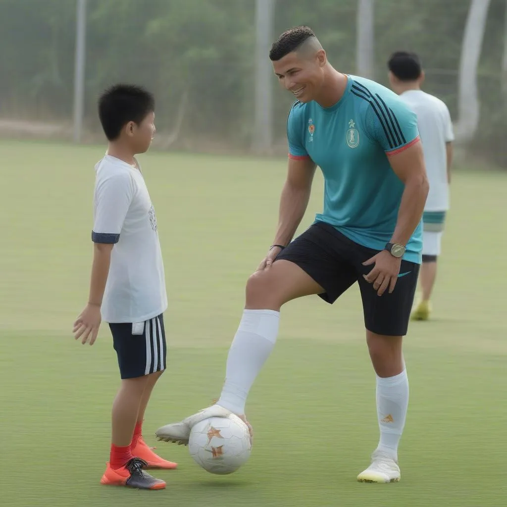 Ronaldo hướng dẫn cầu thủ Việt Nam tại CLB TP.HCM