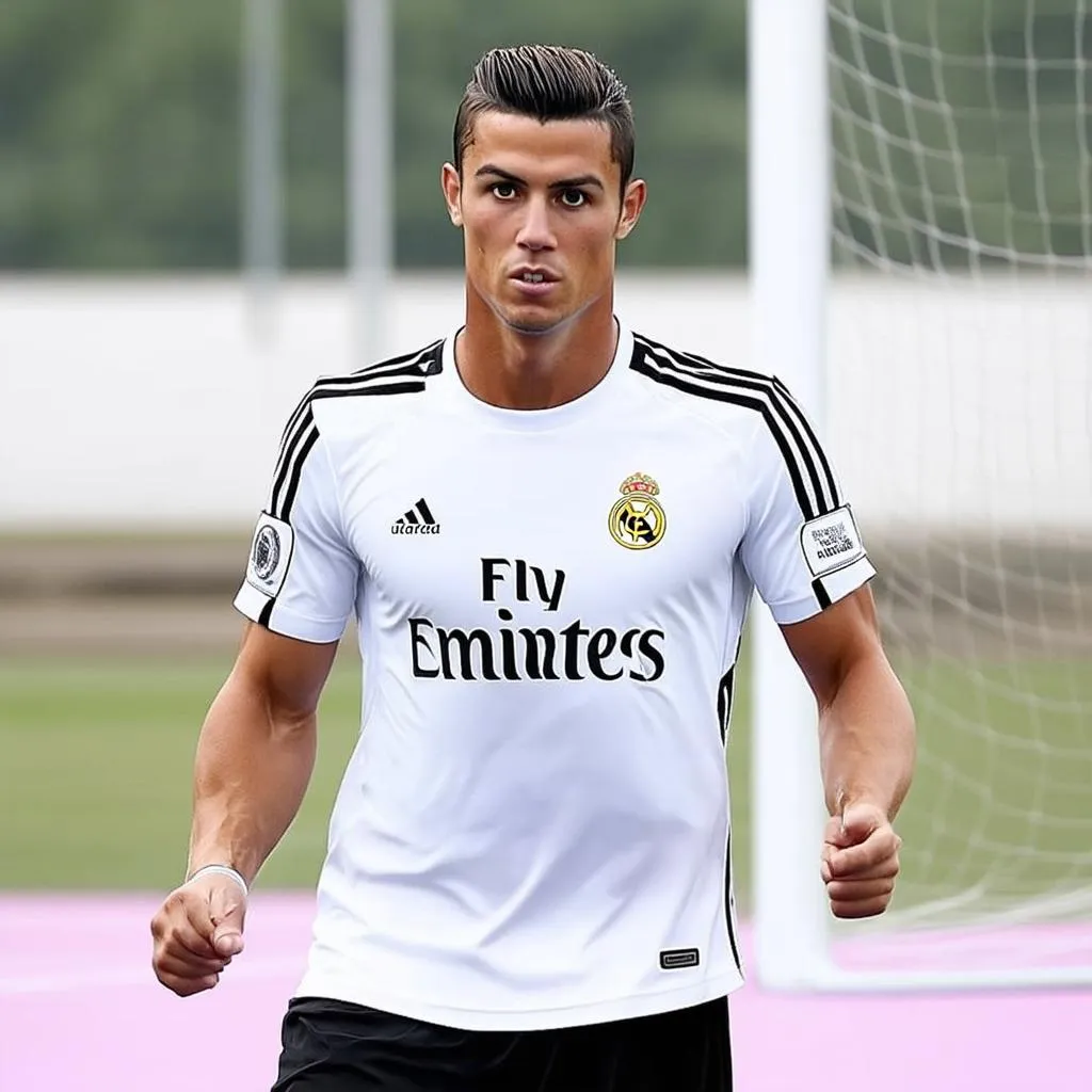 Ronaldo tập luyện