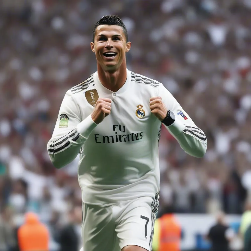 Cristiano Ronaldo ăn mừng bàn thắng