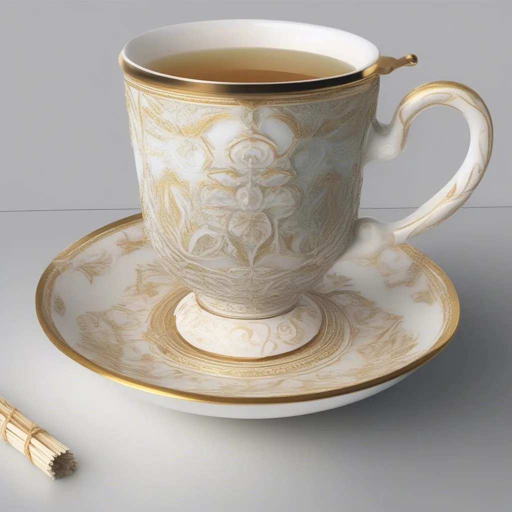 Royal Tea Cup: A cup of deliciousness with a straw