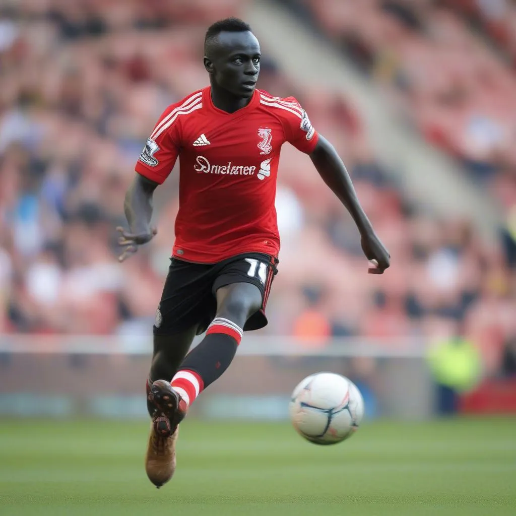 Sadio Mané trong màu áo Southampton năm 2015