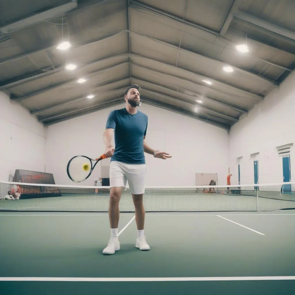 Indoor tennis court