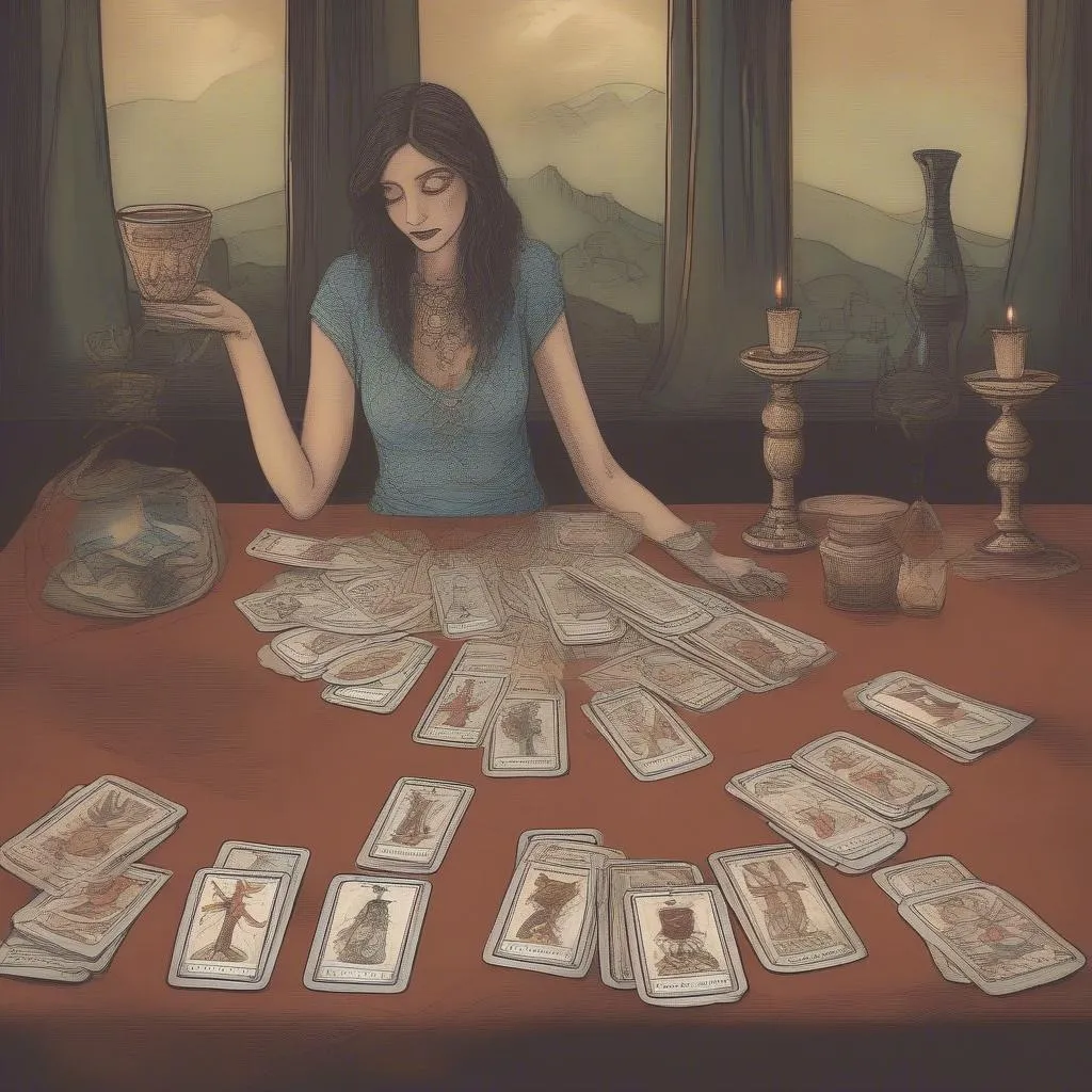 Tarot reading with the Seven of Cups card