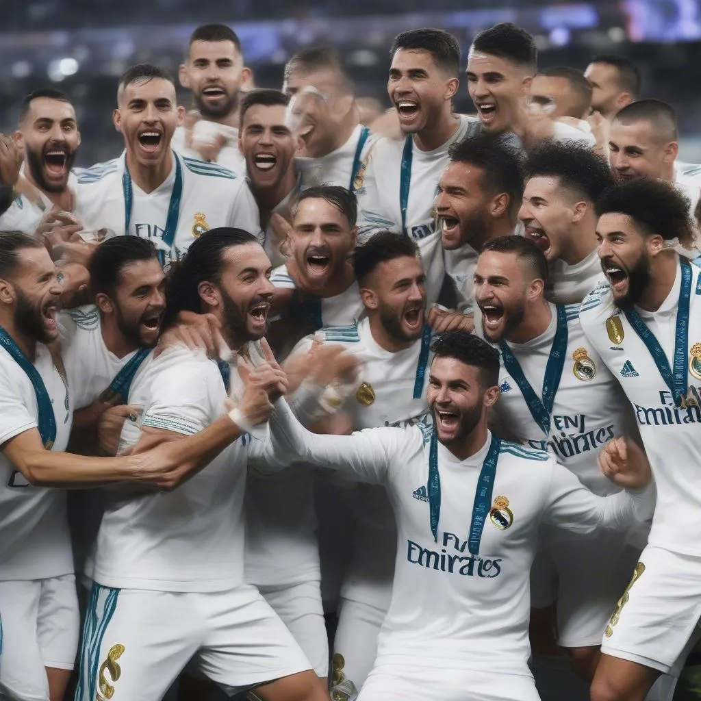 Real Madrid ăn mừng chiến thắng