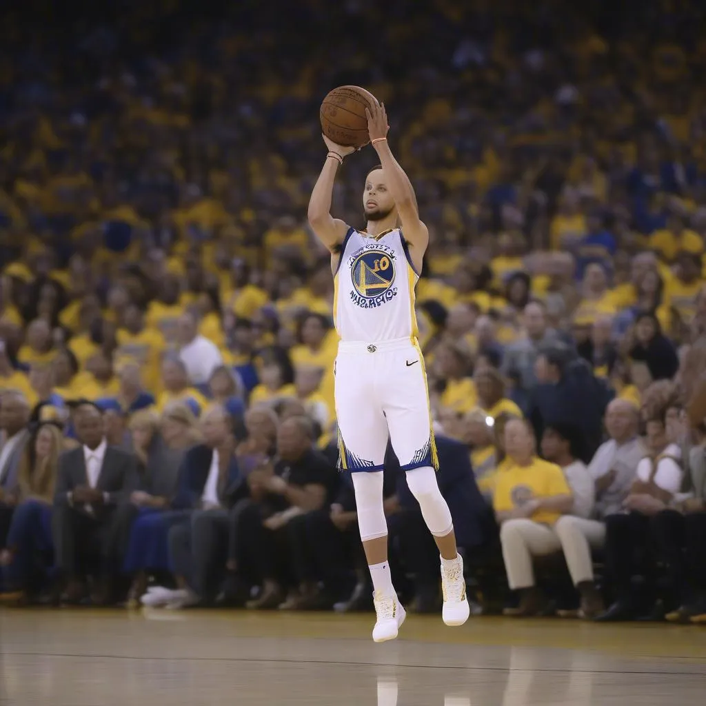 Stephen Curry ném bóng