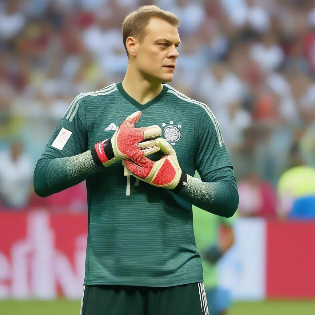 Manuel Neuer, thủ môn của đội tuyển Đức tại World Cup 2018