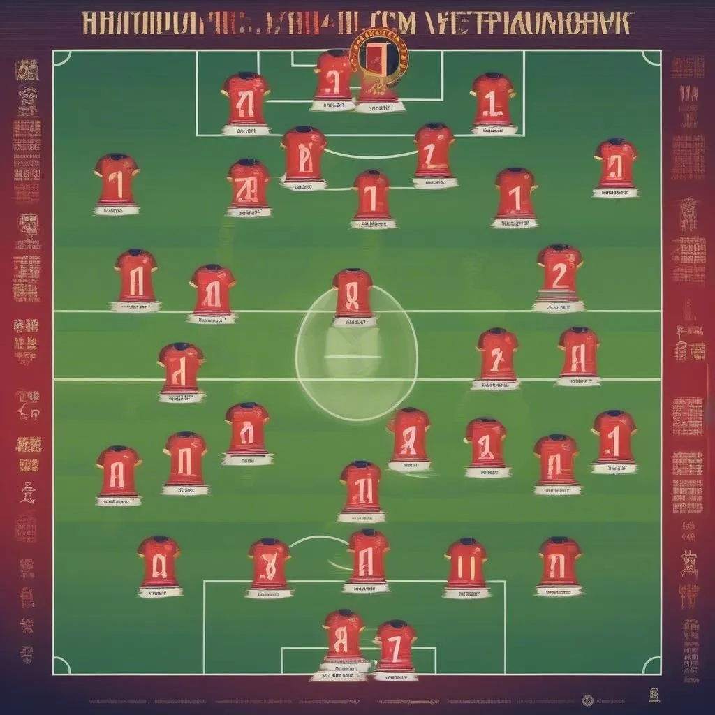 CLB TP. Hồ Chí Minh thi đấu với đội hình 4-4-2