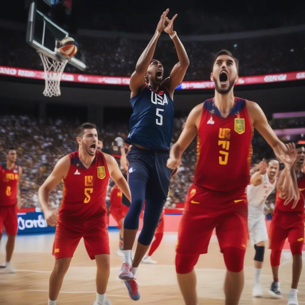 Trận chung kết FIBA World Cup 2019 giữa đội tuyển USA và Tây Ban Nha