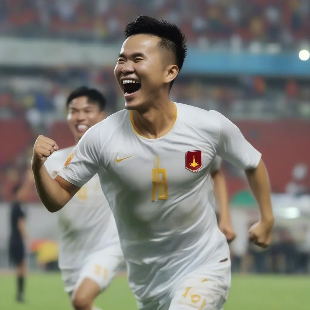 Văn Quyết ghi bàn trong trận chung kết AFF Cup 2018