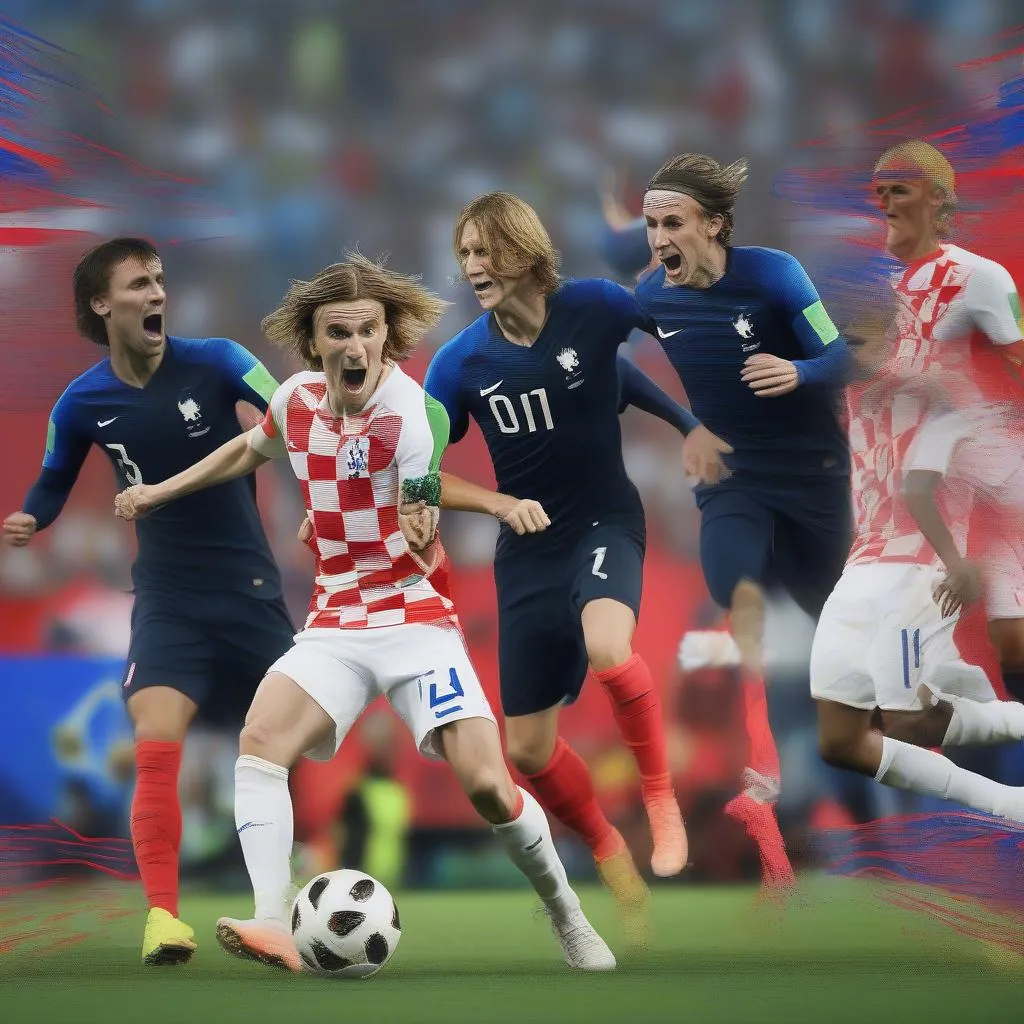 Hình ảnh trận chung kết World Cup 2018 giữa Pháp và Croatia