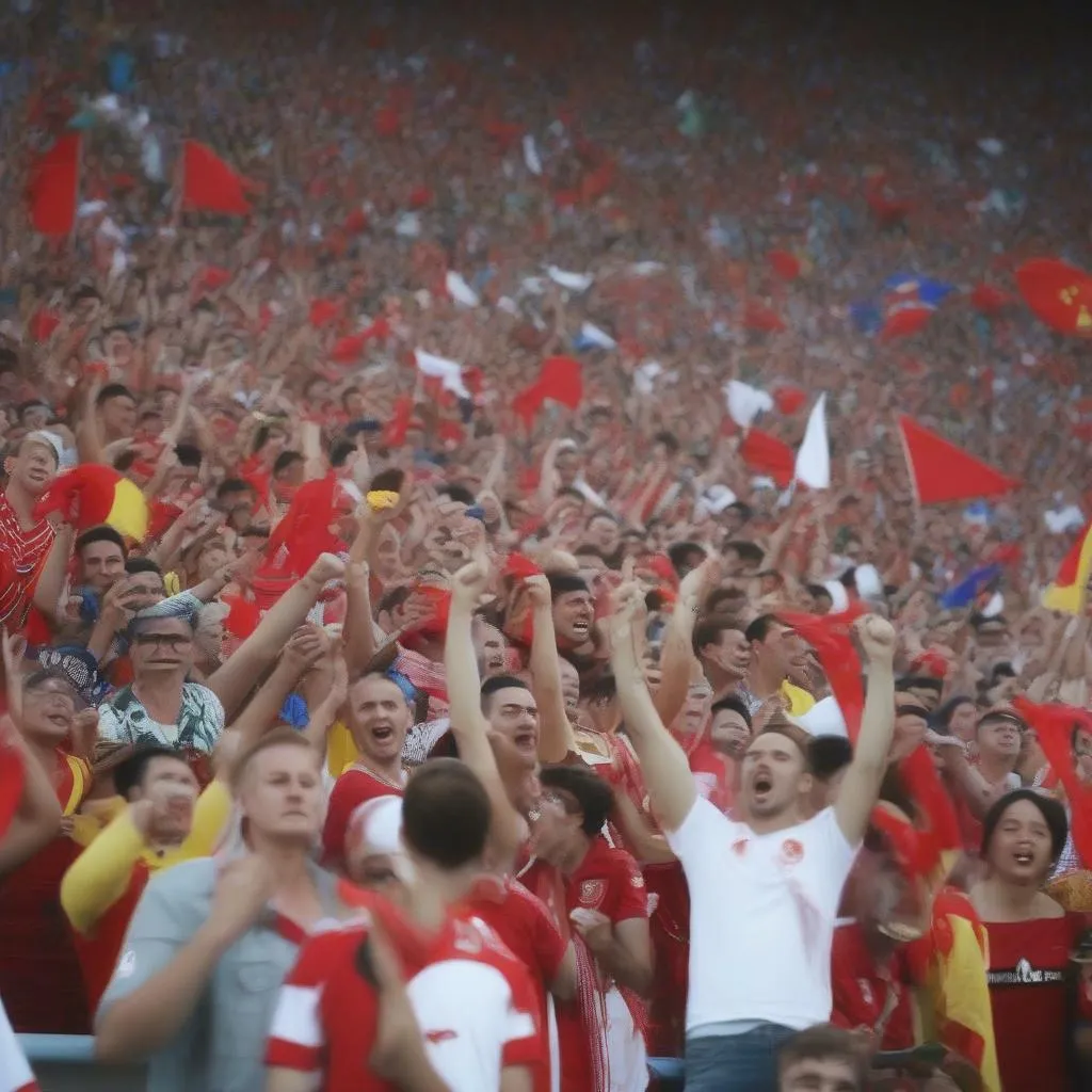 World Cup 2022: Football Fans in Stadium