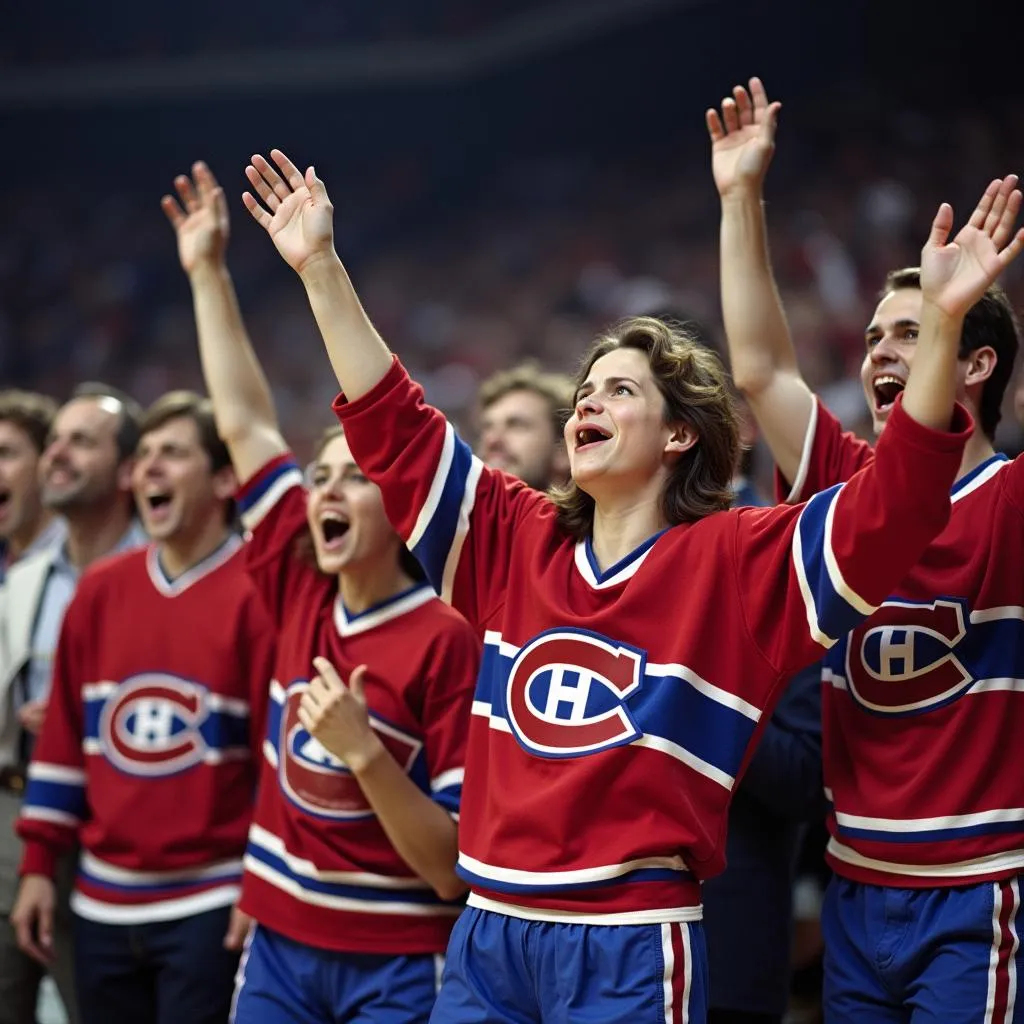 Montreal Canadiens fans cheer