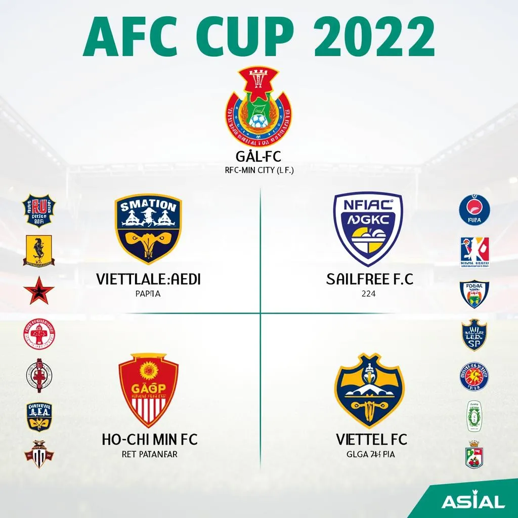 Các đội bóng Việt Nam tham dự AFC Cup 2022