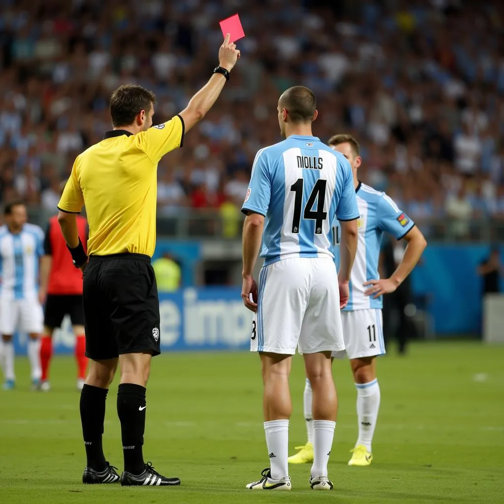 Red card issued to Argentina player in 2006 World Cup