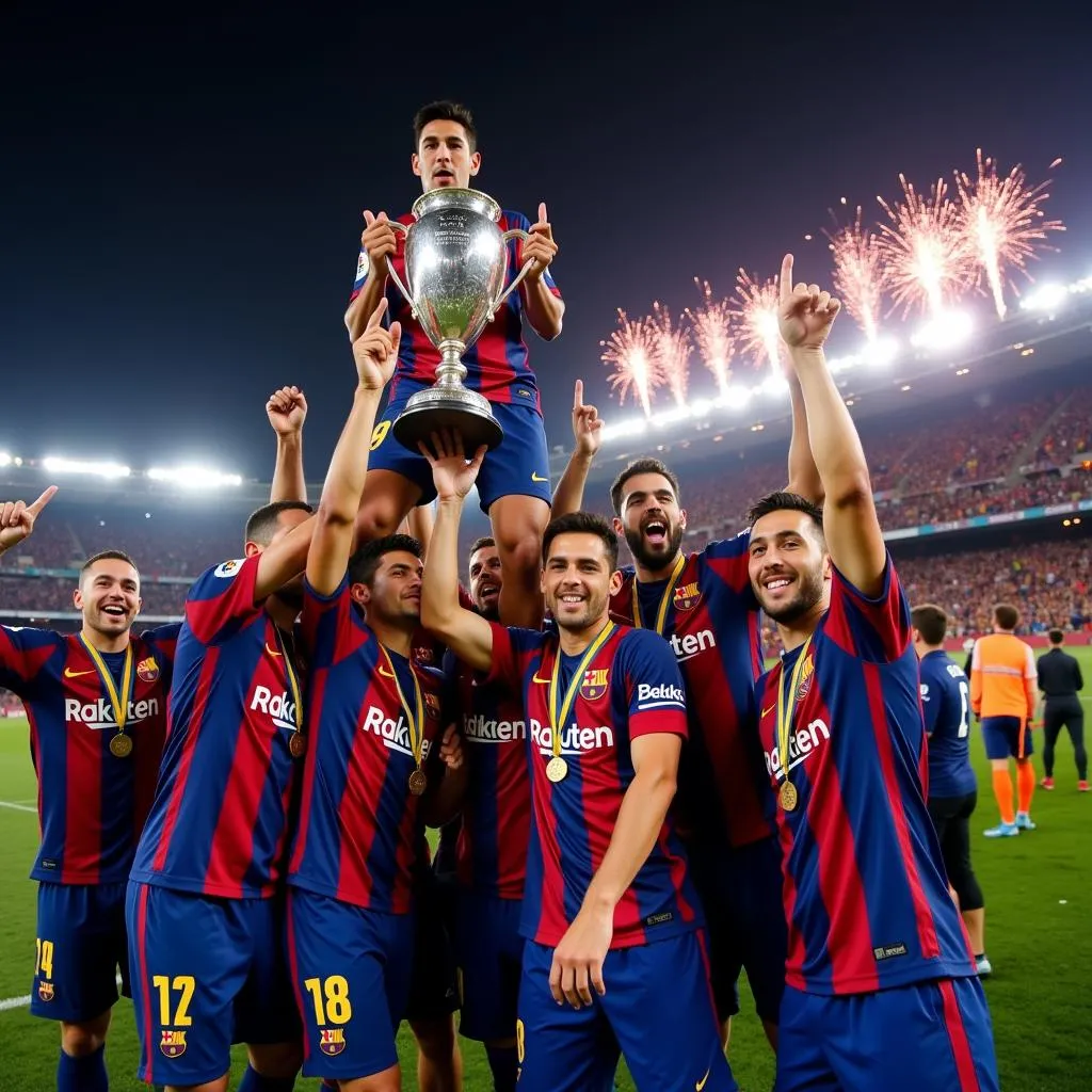 Barcelona nâng cao chức vô địch Siêu cúp Châu Âu 2015