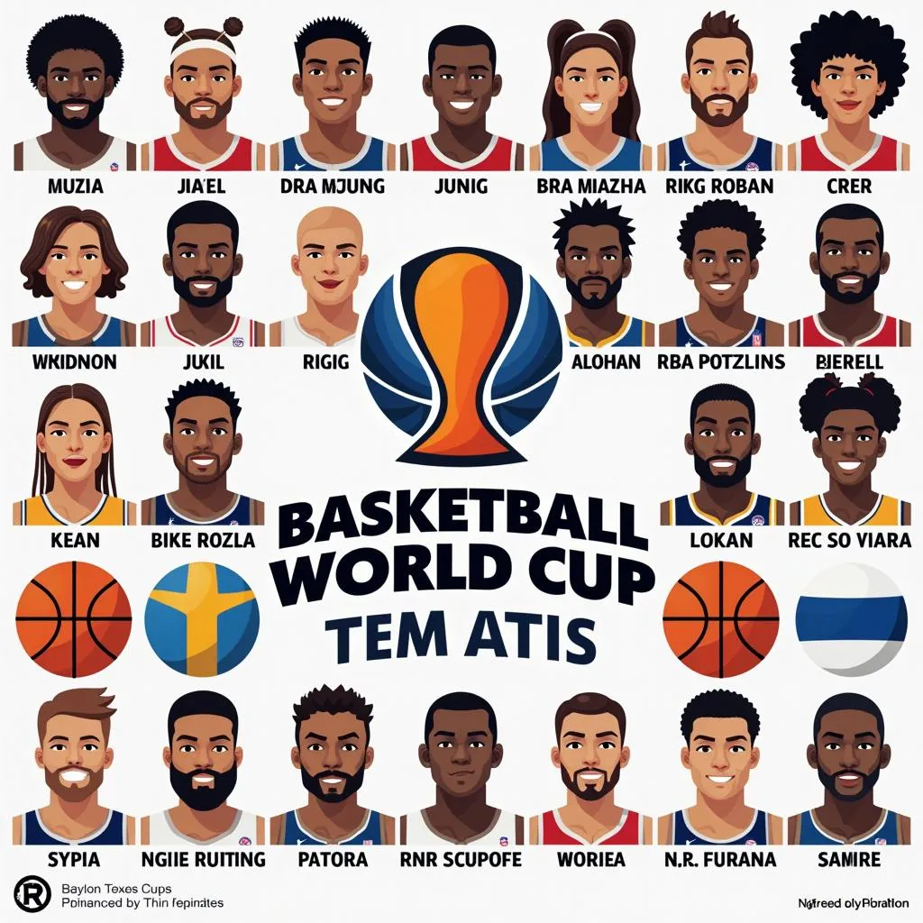 Basketball teams competing in the World Cup