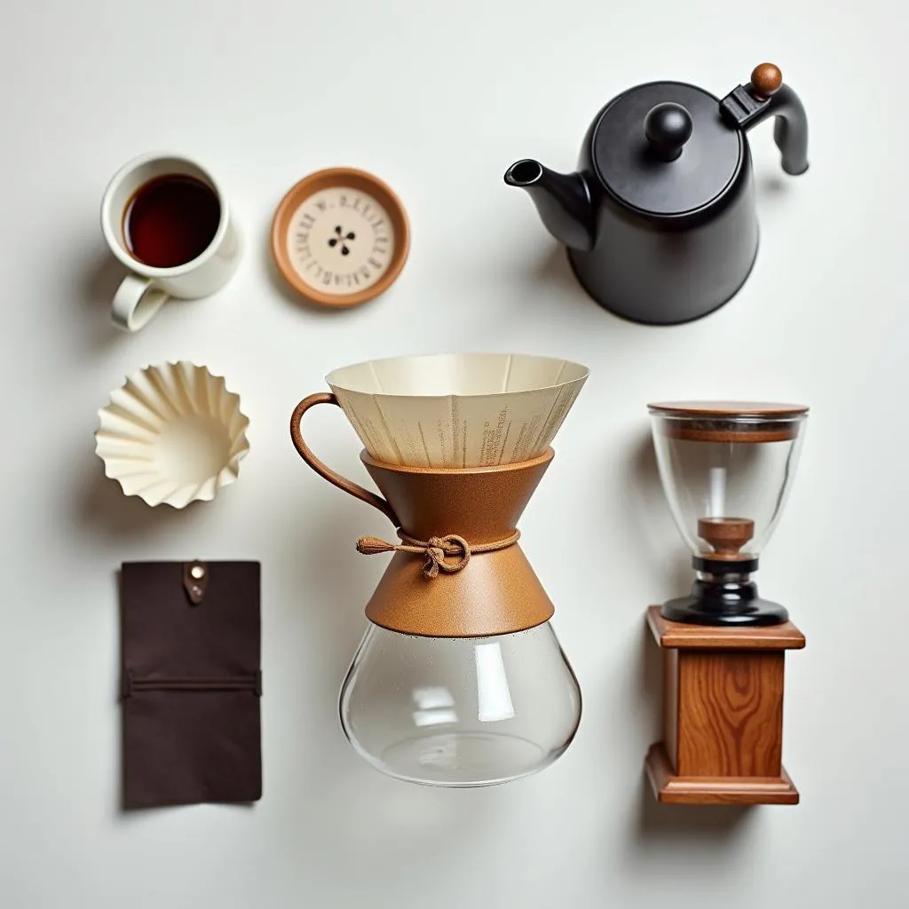 Bộ dụng cụ pha cà phê Chemex đầy đủ