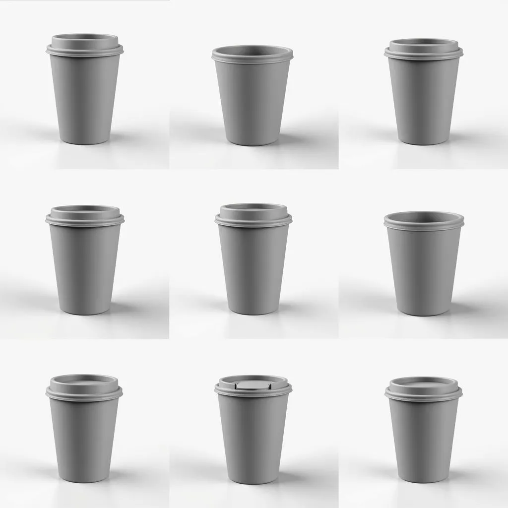 Bộ sưu tập cup mockup PSD miễn phí