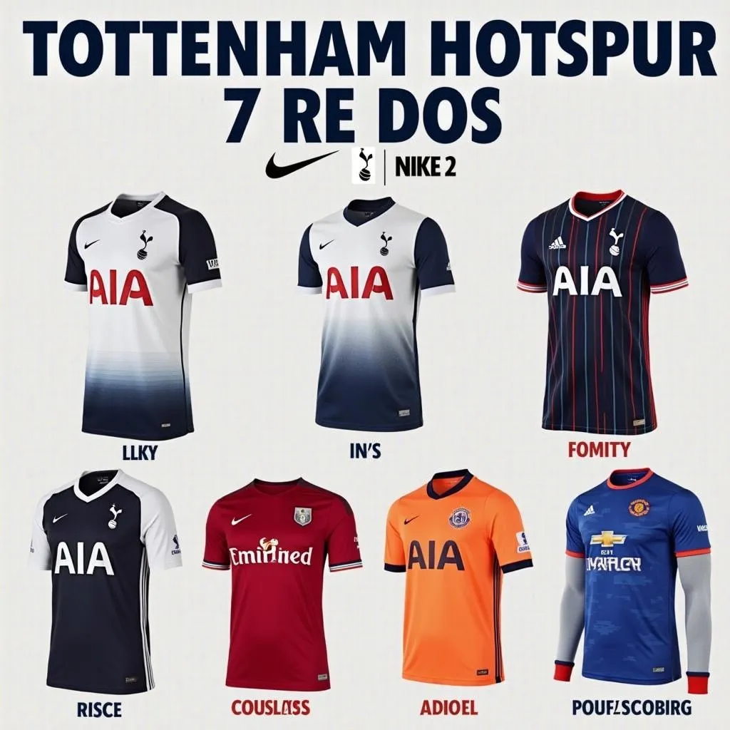 Các mẫu áo đấu Tottenham mới nhất