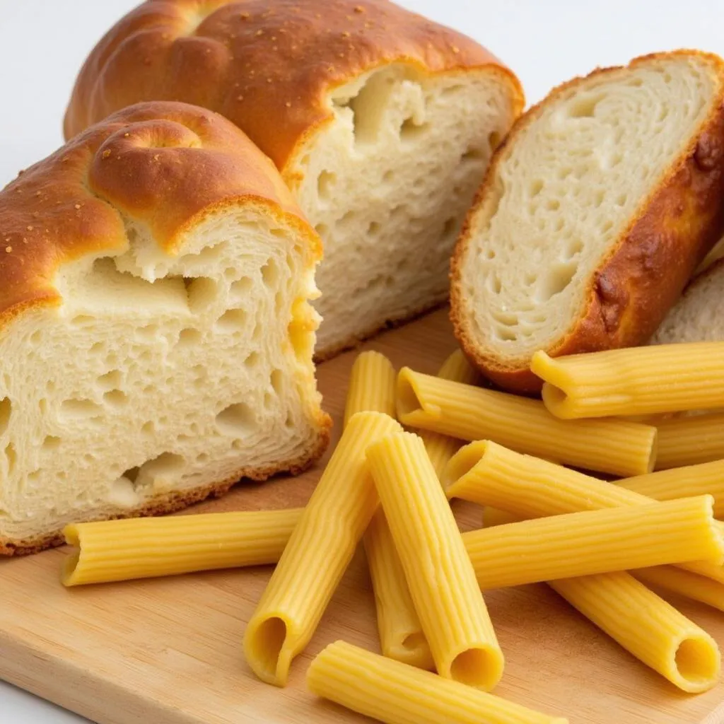 Carbohydrate-rich foods, such as bread, pasta, and pastries, are essential for athletes.