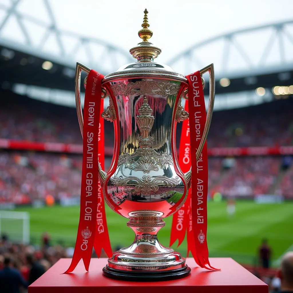 Carling Cup trophy on display