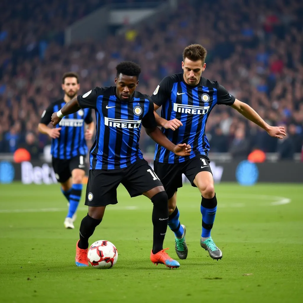 Cầu thủ Inter Milan thi đấu