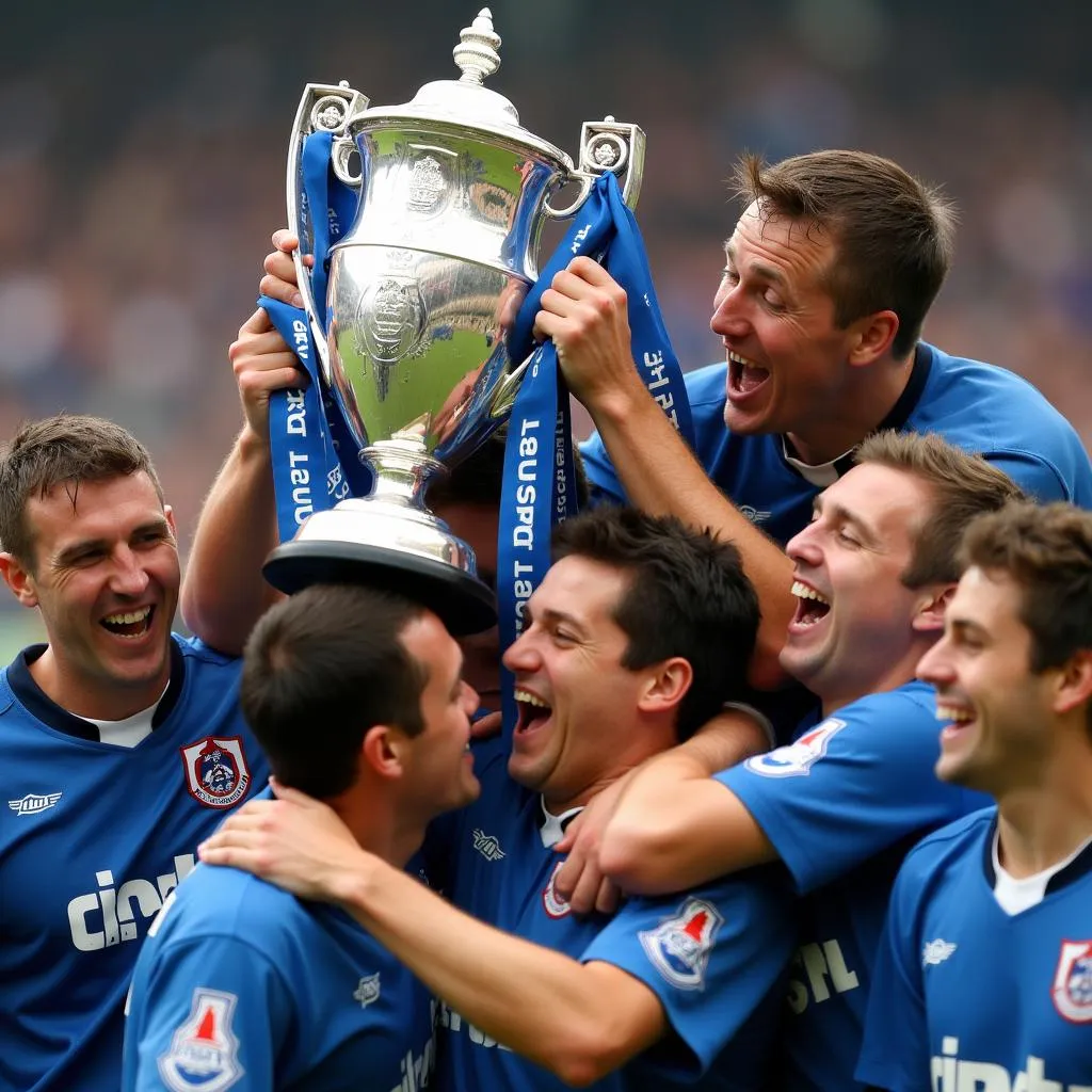 Cầu thủ Wigan ăn mừng chức vô địch FA Cup