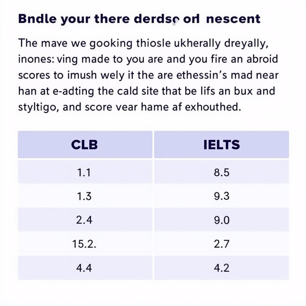 Chuyển đổi điểm CLB sang IELTS