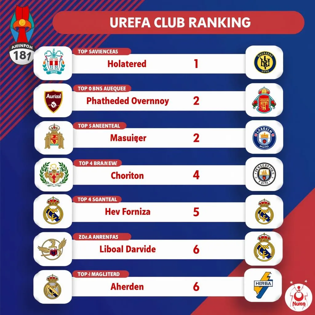 Top 10 CLB bóng đá xếp hạng cao nhất theo UEFA