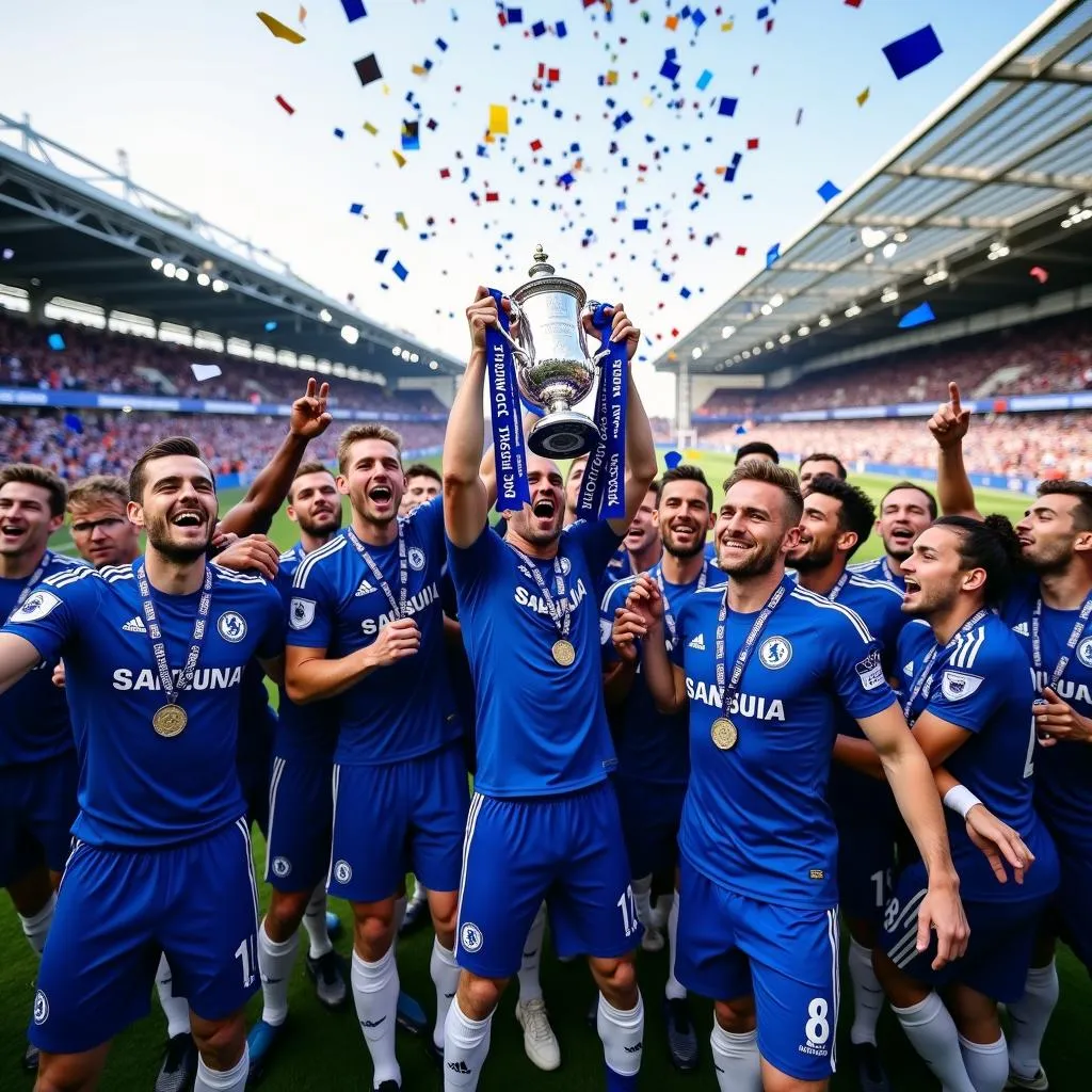 Chelsea ăn mừng chức vô địch FA Cup