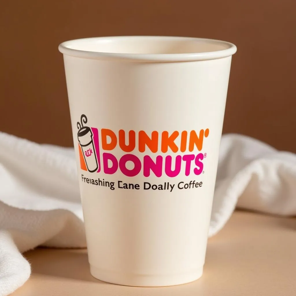 Cốc Dunkin' Donuts thiết kế đơn giản