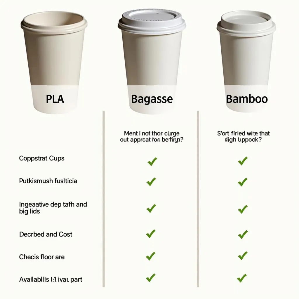 Compostable materials comparison chart