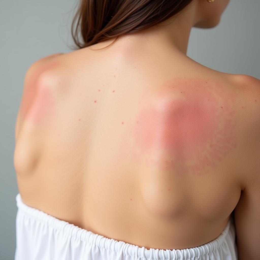 Cupping therapy: Mild bruising and skin discoloration after a session.