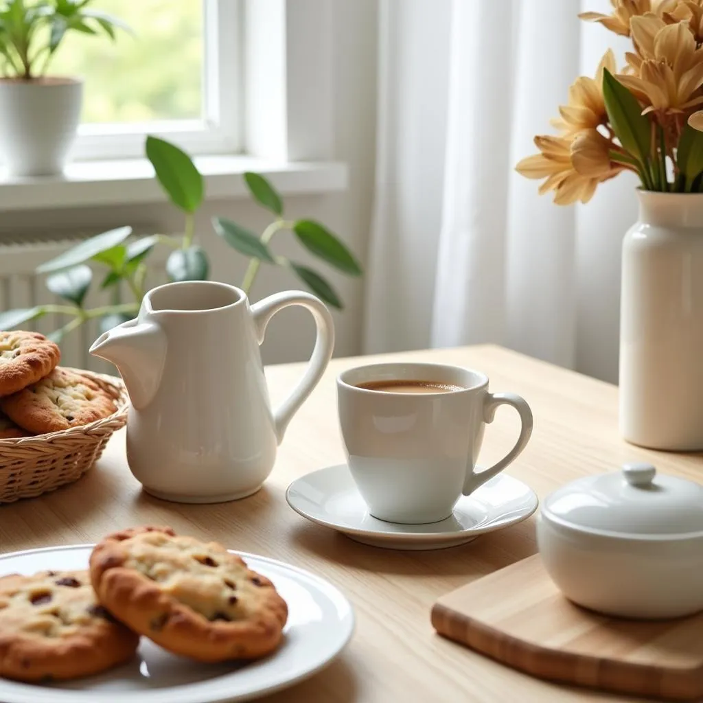 Elegant ceramic cups for daily coffee and tea