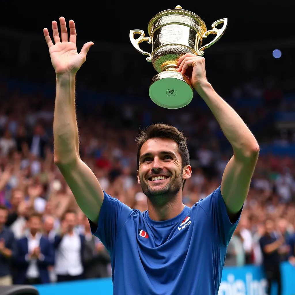 Dimitrij Ovtcharov Celebrating Victory