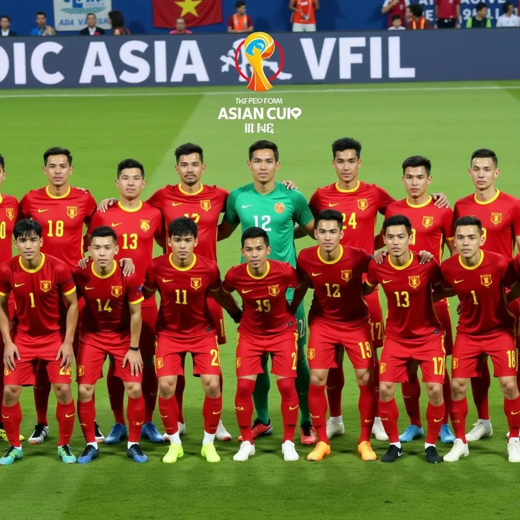 Đội hình ra sân của đội tuyển Việt Nam trong trận đấu với Iraq tại Asian Cup 2019