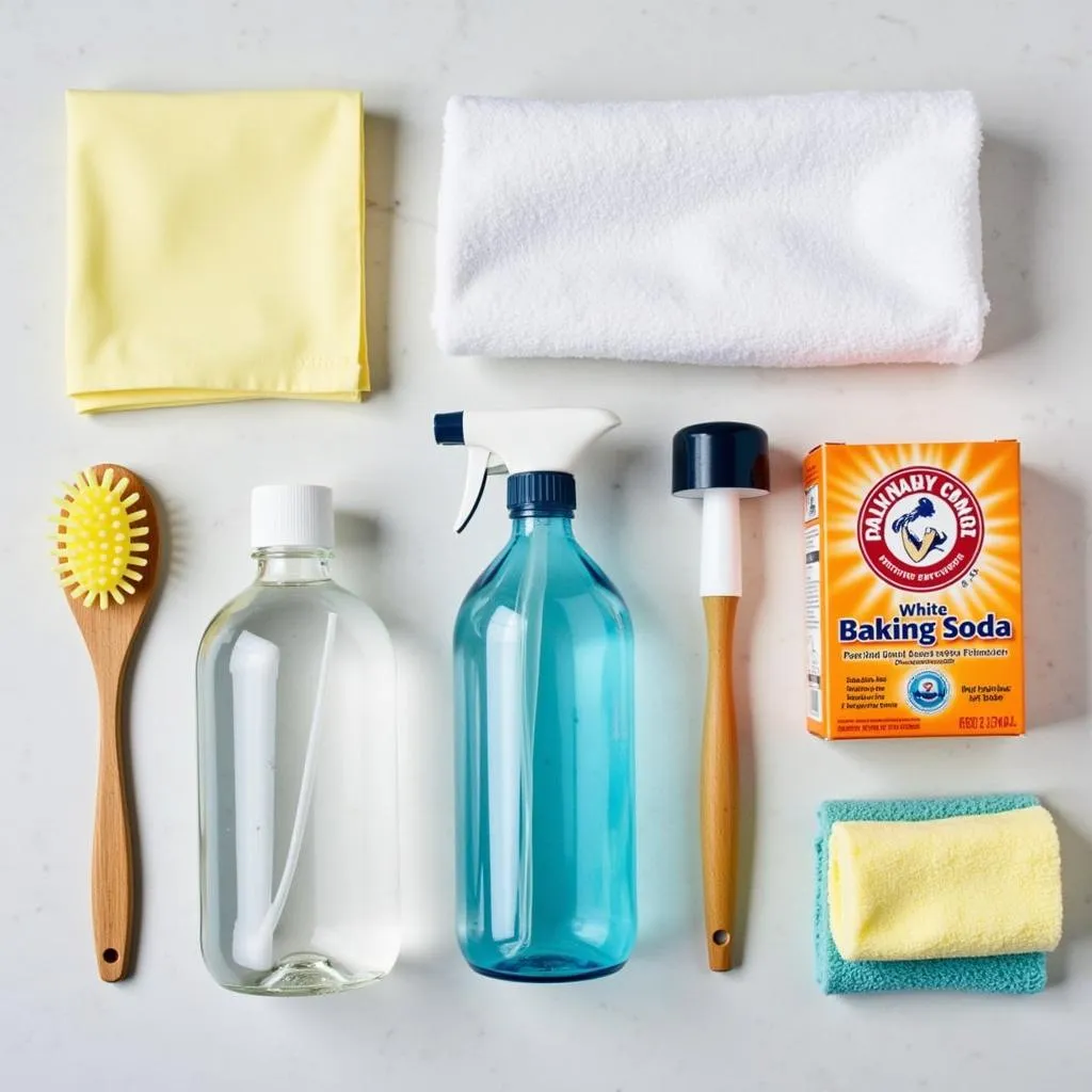 Cleaning supplies for bath mats with suction cups