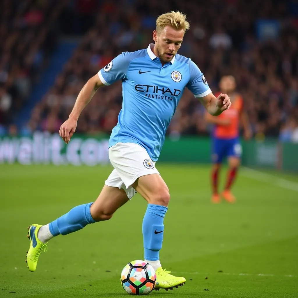 Kevin De Bruyne showcasing his exceptional skills in the 2019 FA Cup Final