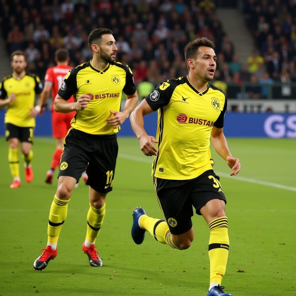 FC Augsburg trong trận đấu với Borussia Dortmund 2018