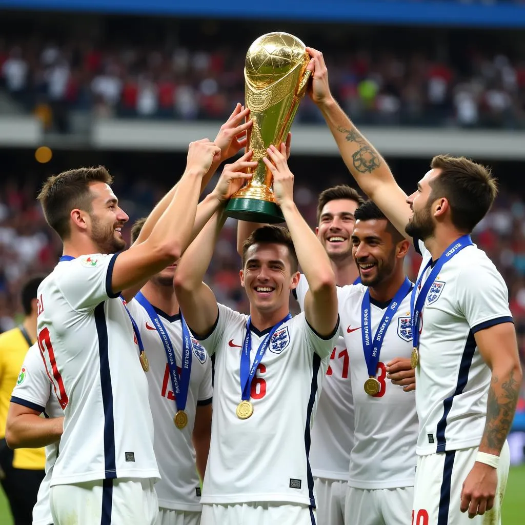 England celebrates their victory in the FIFA U20 World Cup 2017