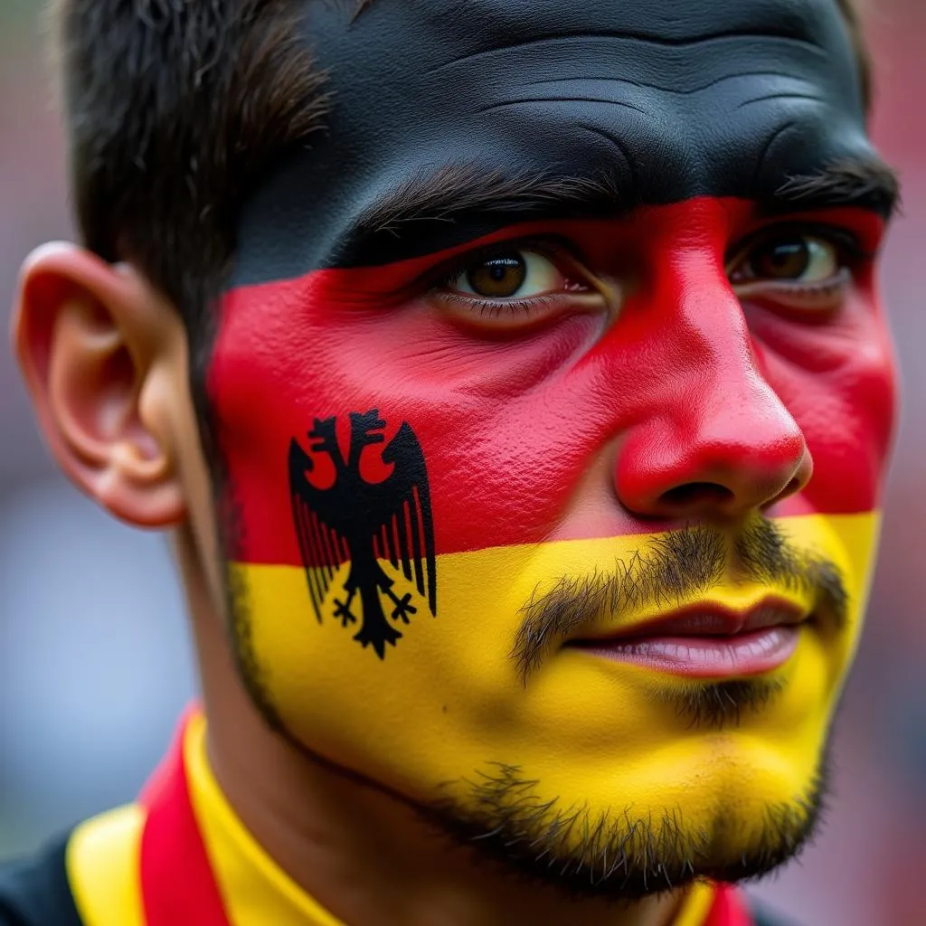 A German Fan Showcases Intricate Body Paint