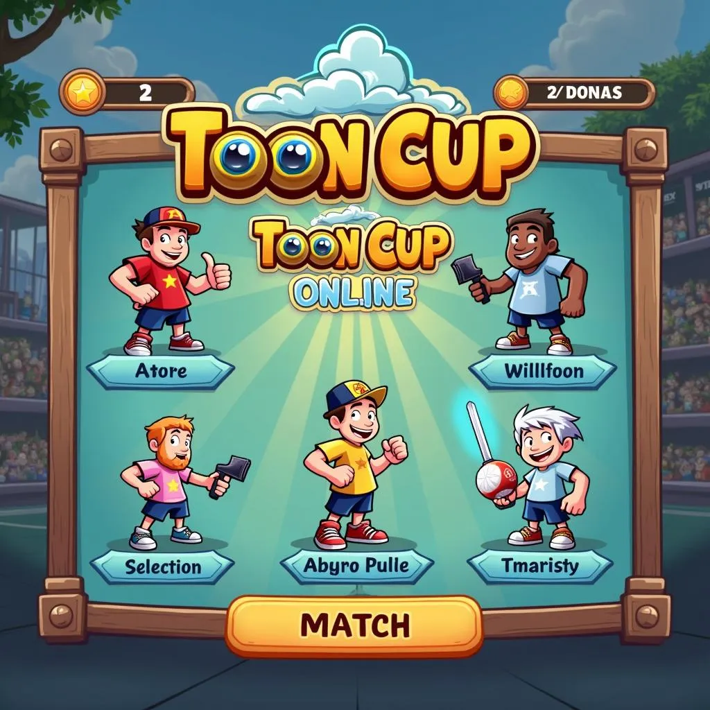 Giao diện trò chơi Toon Cup Online